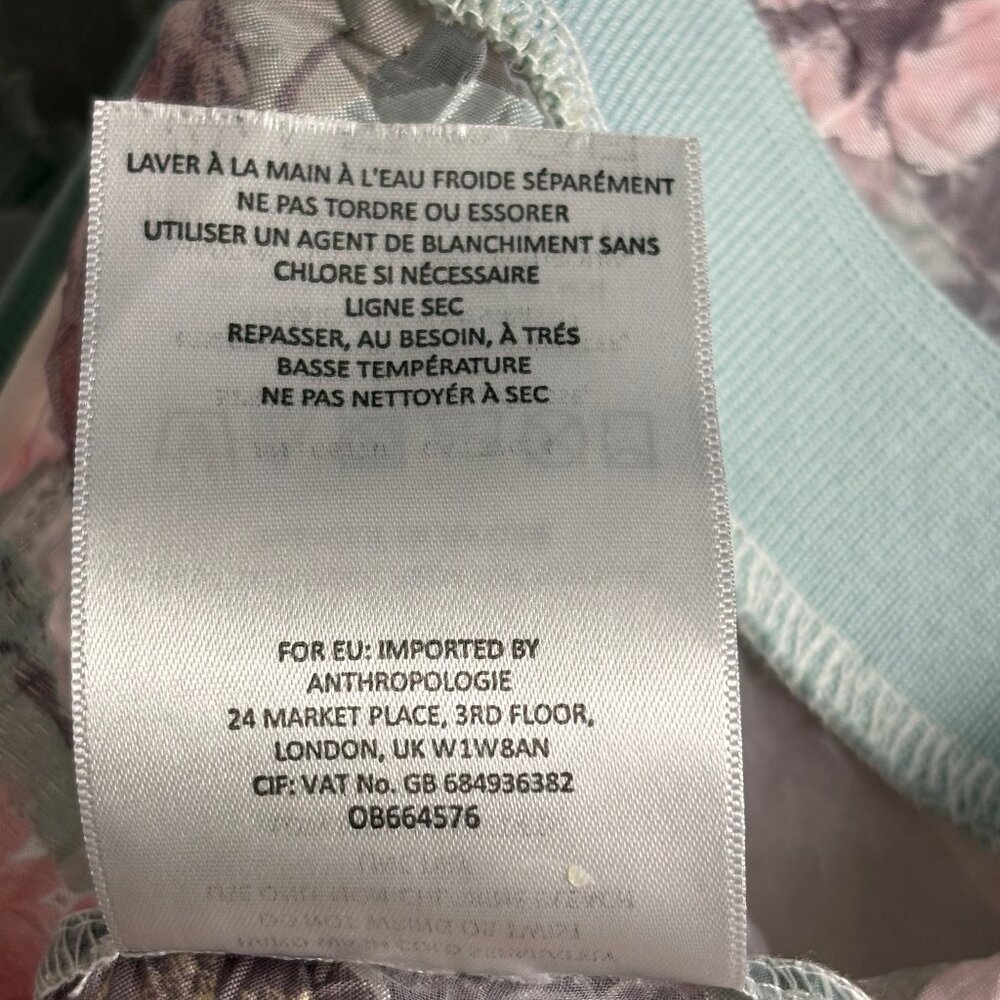 Anthropologie Maeve Sheer Floral Bomber Jacket Mesh Zip Front Size S - Picture 6 of 9